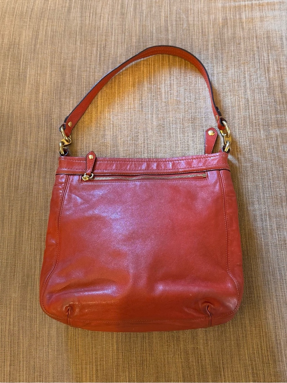 Coach Y2K Orange Leather Shoulder Bag - Picture 4 of 11
